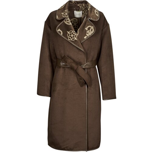 Guess Pla&amp;scaron;či LUDOVICA LOGO WRAP COAT Kostanjeva Slike
