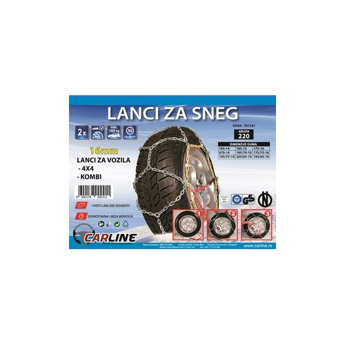  Lanci za sneg za 4x4 i laka dostavna vozila grupa 220 - 16mm Cene