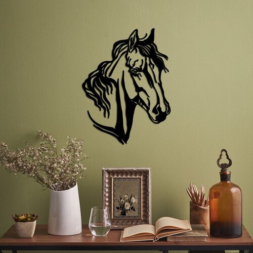 Wallity Zidna dekoracija Horse 2, 43x56cm, Crna Slike