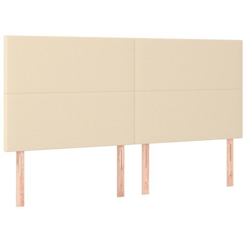 Maison Chic Posteljno vzglavje - Vzglavna omarica 4 kosa krem 100x5x78/88 cm blago, (22078204) Cene