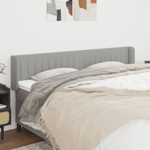 vidaXL Uzglavlje s ušima svjetlosivi 183x16x78/88 cm od tkanine Cijene