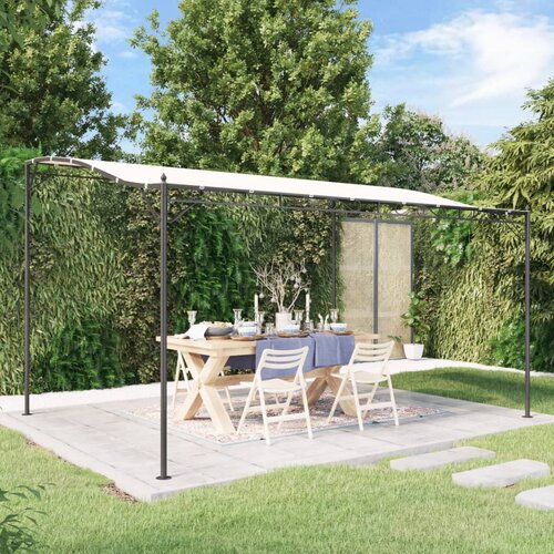 vidaXL Nadstrešek krem 4x3 m 180 g/m² blago in jeklo Cene