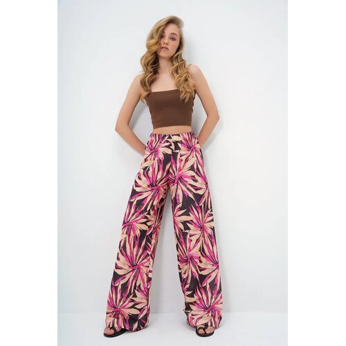 Trend Alacati Stili ženske pantalone Alc-X13782, široke nogavice, braon-roze Cene