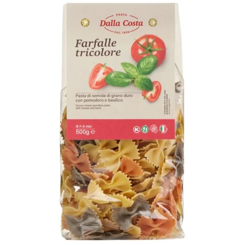 Dalla Costa Tjestenina od durum pÅ¡enice s paradajzom i bosiljkom â Farfalle 500g Cene