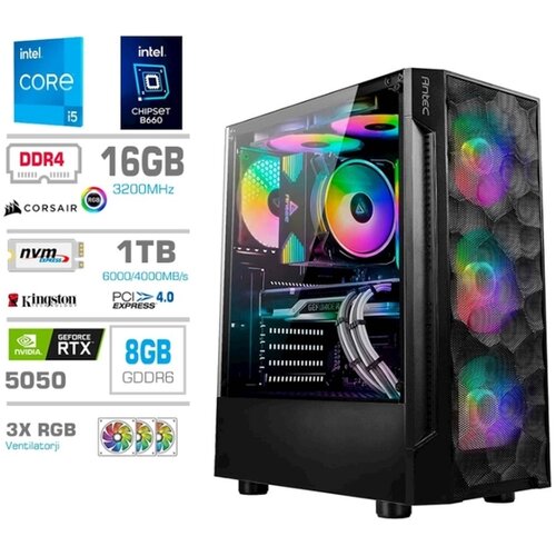 PCX namizni računalnik Exam i5 14400F/16GB/1TB/RTX 5050/PCX-GS7-617693 Cene
