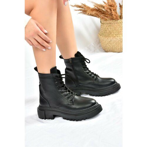 Fox Shoes Women's Black Thick Soled Daily Boots Cene
