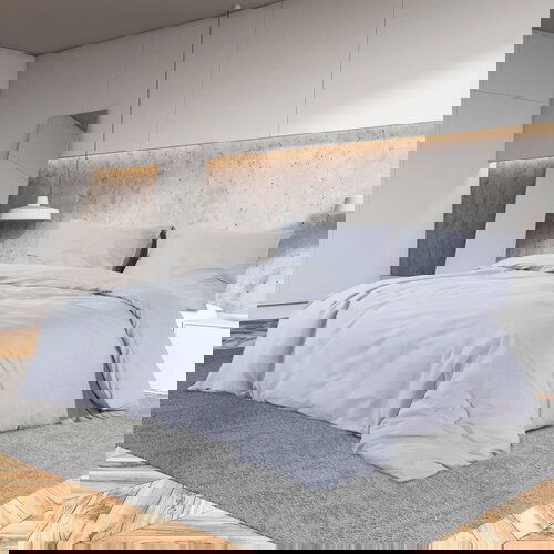 VidaXL Set posteljine za poplun sivi 200 x 200 cm lagana mikrovlakna Slike