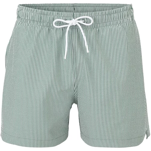 Abercrombie & Fitch Kupaće hlače tamno zelena / bijela