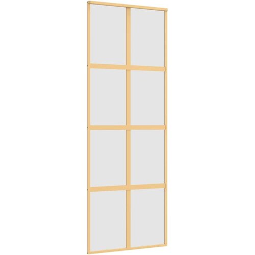 VidaXL Klizna vrata zlatna 76x205 cm matirano staklo ESG i aluminij Slike