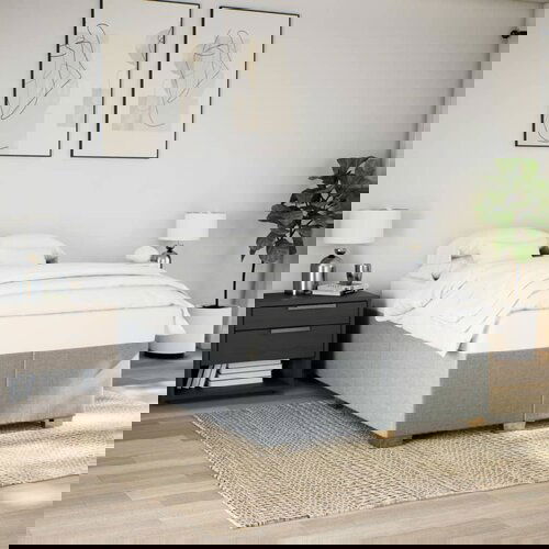 Furnova Posteljni okvir brez vzmetnice svetlo siv 140x190 cm blago, (21934743) Slike