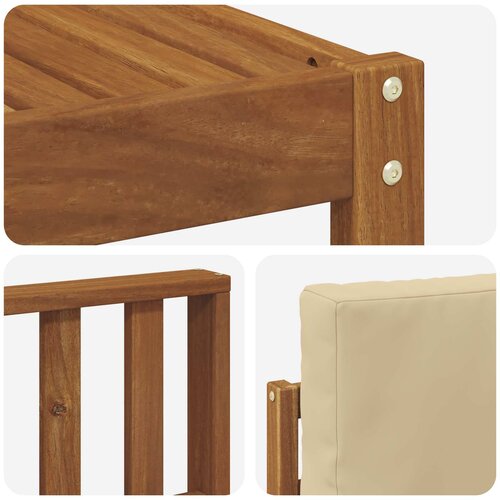  Set vanjskih sofa 5 kom. Prirodna i bež Slike