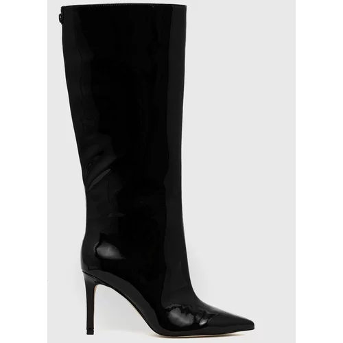 Guess Elegantni škornji Dayton2 ženski, črna barva