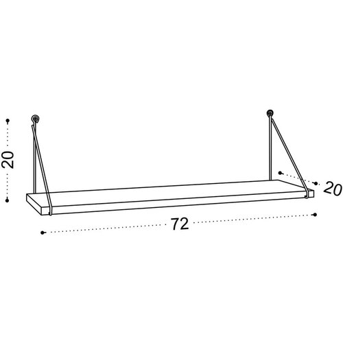 Kalune Design Polica v orehovem dekorju v naravni barvi 72 cm Armoni &amp;ndash; Slike