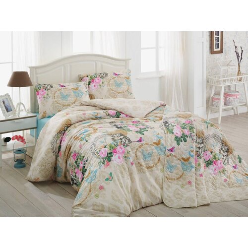  Angel - beige beigecamelbluepinkgreen double quilt cover set Cene