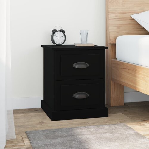 VidaXL Noćni ormarići 2 kom crni 39 x 39 x 47,5 cm konstruirano drvo Slike
