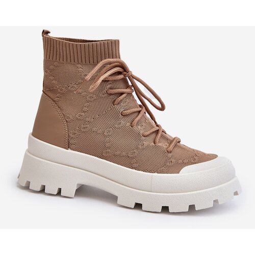 Boto Women's Sock-Like Slip-On Boots Brown Solime Cene