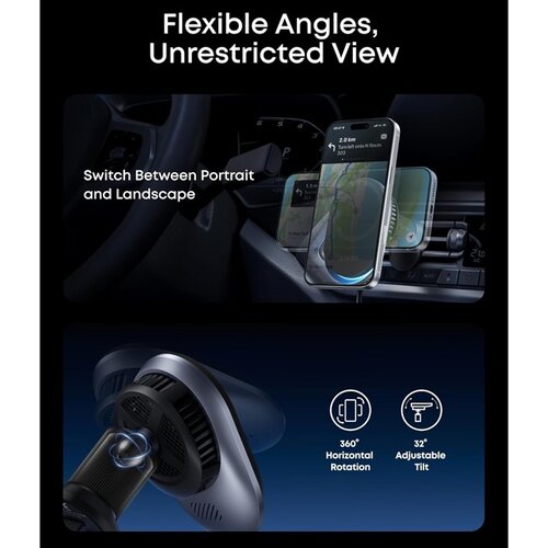Anker Prime 25W MagGo bežični auto punjač, crni Slike