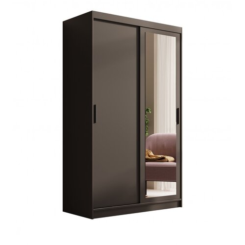 ADRK Klizni ormar s ogledalom Hailey 120 cm - CRNA Cene