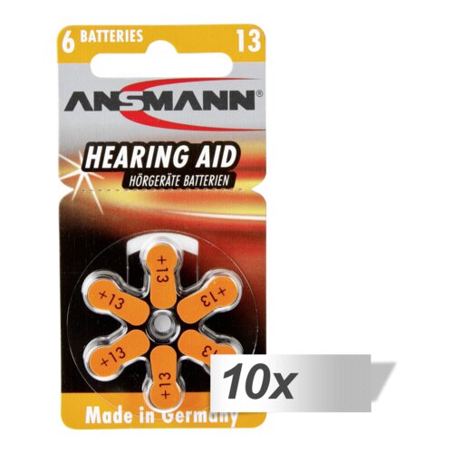 Ansmann 10x6 Zinc-Air 13 (PR48) Hearing Aid Batteries Slike