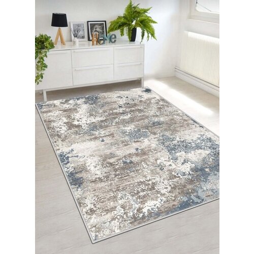  Tepih sa gumenom podlogom 120x180cm - Plavo-braon nijansiranje, TG-1153 Cene