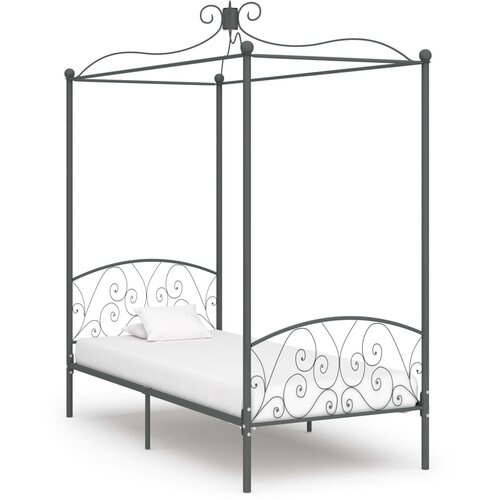  Okvir za krevet s nadstre&scaron;nicom sivi metalni 90 x 200 cm Cijene