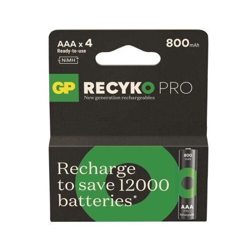  Polnilna baterija GP ReCyko Pro Professional HR03 (AAA) 4kos 4/1 Slike