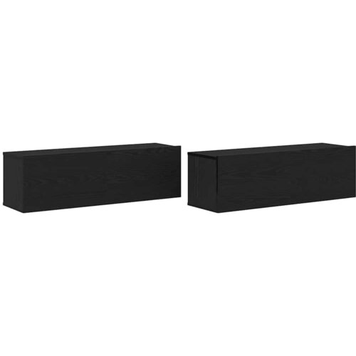  ormar 2 pcs Crna 100 x 30 x 30 cm Konstruirano drvo Slike