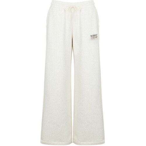 New Balance Spodnji deli trenirke TRACKSIDE FLEECE PANT Bež Slike