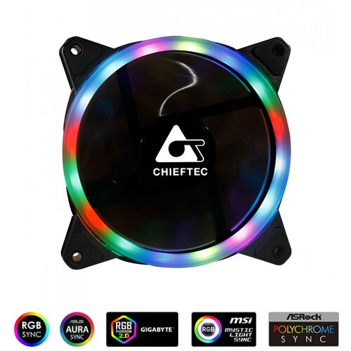 Chieftec rgb rainbow ventilator 120mm Cene