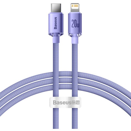 Baseus Crystal Shine USB-C/USB-C 100W Fast Charge kabel, Vijoličen, 1,2m Cene