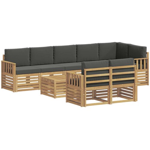  Set vanjskih sofa 9 kom. Bijela i antracit Poliester 59 x 59 x 37 cm Slike