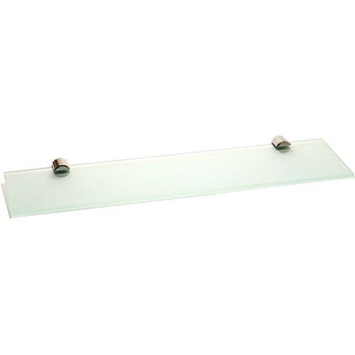 Staklena steklena polička (55 cm, mat steklo, inox) Slike