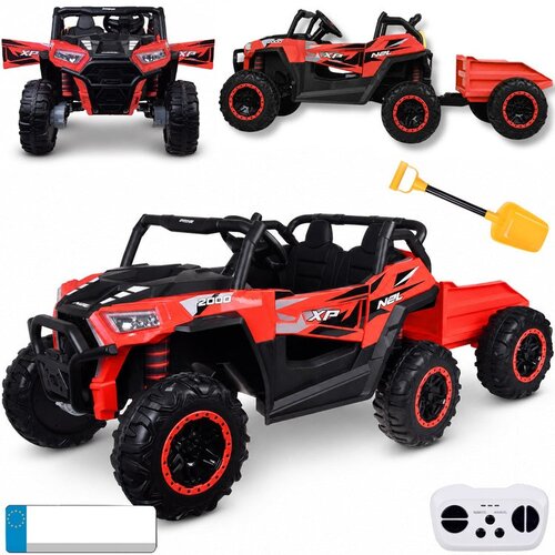 Buggy dvosjed 4&times;4 s prikolicom &ndash; crveni Cijene
