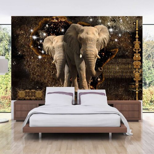  Samoljepljiva foto tapeta - Brown Elephants 441x315 Slike