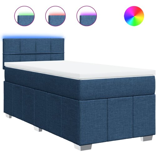 Maison Chic Box spring postelja - Vzmetna postelja z vzmetnico modra 100x200 cm blago SL11768, (21882014) Cene
