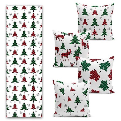 Mila Home Komplet prevlek za blazine in namiznega tekača 5 ks Tartan &amp;ndash; Slike