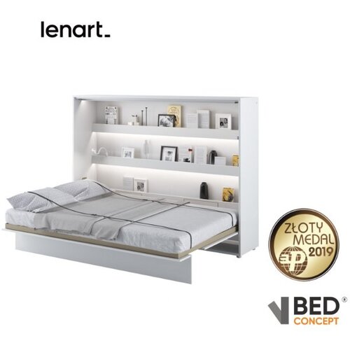 Bed Concept Krevet u ormaru BC-04 bijela visoki sjaj - 140x200 cm Slike
