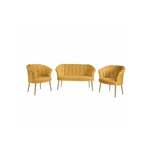 Atelier Del Sofa sofa i fotelja daisy gold metal mustard Slike