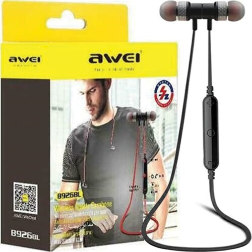 Awei BLUETOOTH ŠPORTNE SLUŠALKE B926BL MAGNETNE ČRNE ZA TELEFON, (21968852) Cene