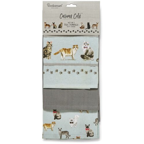 Cooksmart ® Komplet 3 kuhinjskih krp Curious Cats Cene