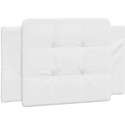  Krevet s madracem bijeli 100 x 200 cm od umjetne kože Slike