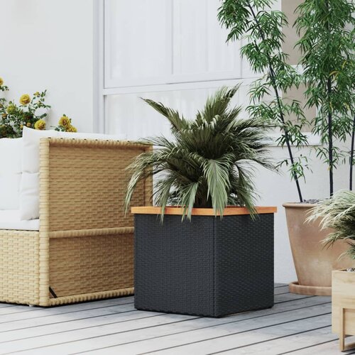 vidaXL Sadilica crna 40 x 40 x 40 cm od poliratana Cijene