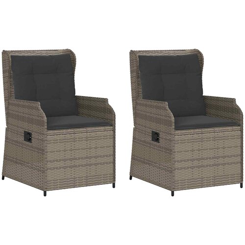  Vrtna klupa 2 pcs Siva poliratan Slike