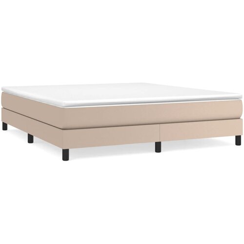 Maison Chic Box spring postelja - Vzmetna postelja z vzmetnico kapučino 160x200cm umetno usnje SL23, (21890255) Cene