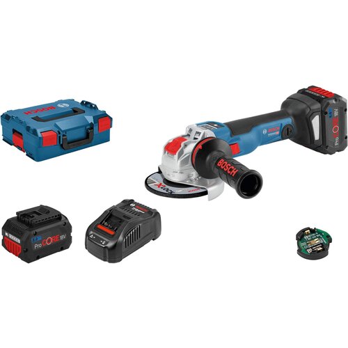 Bosch akumulatorska ugaona brusilica GWX 18V-10 SC; 2 x ProCORE 18V 8,0Ah; 125mm; X-LOCK; L-Boxx (06017B0401) Slike
