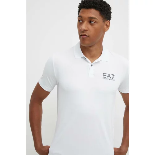 Ea7 Emporio Armani Polo majica za vježbanje boja: bijela, bez uzorka, PJEMZ.8NPF23