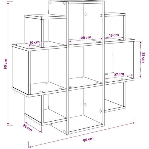  Polica na zidu Betonska siva 90 x 25 x 90 cm Konstruirano drvo Slike