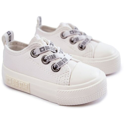 Big Star Children's Leather Sneakers BIG STAR KK374058 White Cene