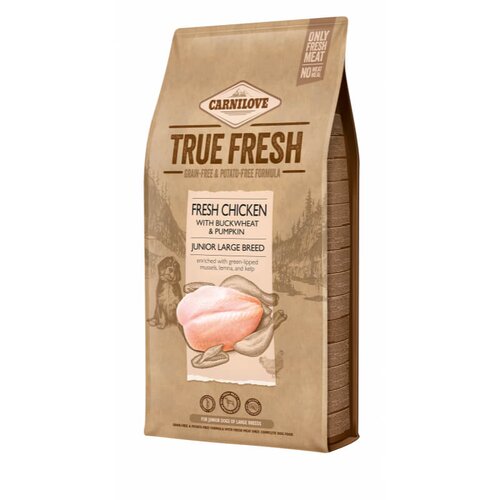 Carnilove dog junior large breed true fresh - piščanec 4 kg Cene