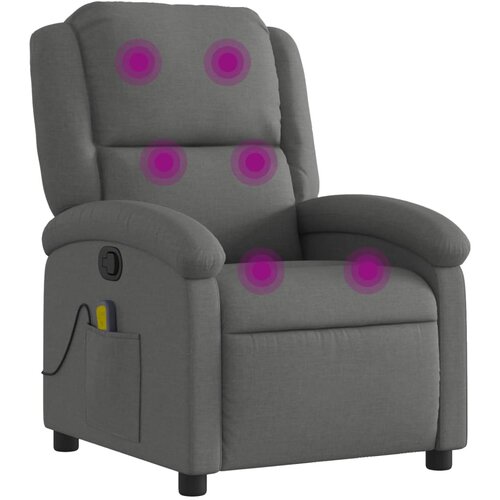 Maison Chic masažni naslanjač - Relax naslanjač temno sivo blago, (22134938) Cene